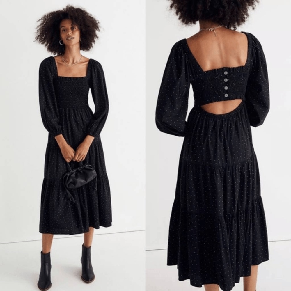 Madewell Petite Lucie Tiered Midi Dress size XXS